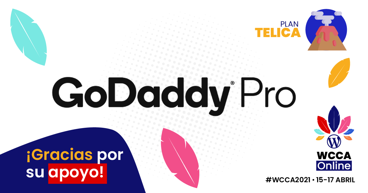 Banner Agradecimiento a Godaddy Pro - Patrocinador Telica WordCamp Centroamérica
